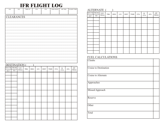 ifr-navigation-log-form