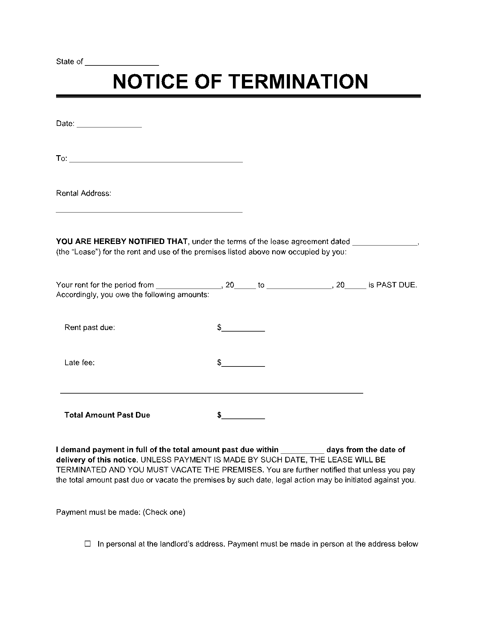 Illinois Eviction Notice Forms