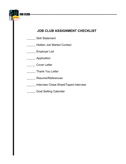 job-club-assignment-worksheet