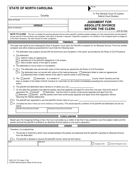 judgement-absolute-divorce-nc