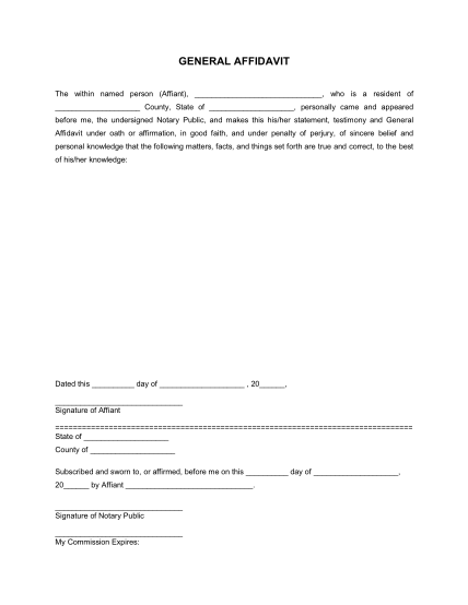 13 Affidavit Example Free To Edit Download Print CocoDoc