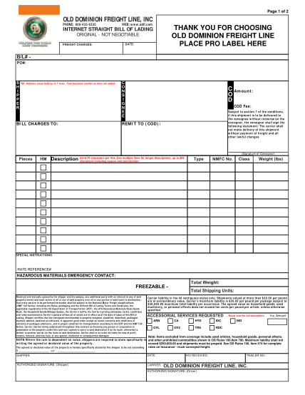 77 Bill Of Lading Form Page 5 Free To Edit Download Print CocoDoc