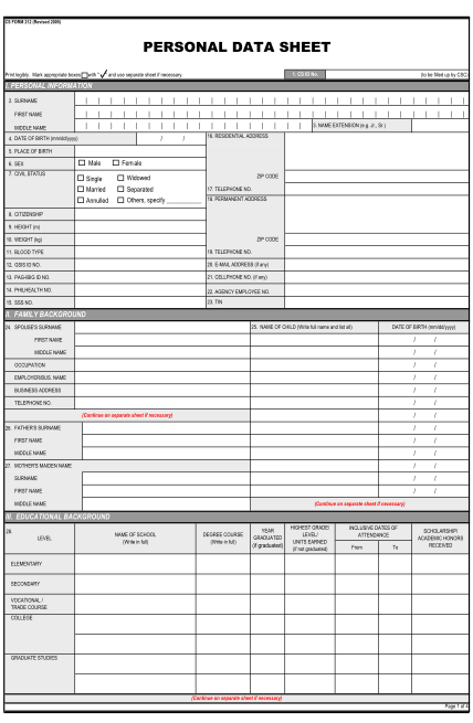 personal-data-sheet-sample