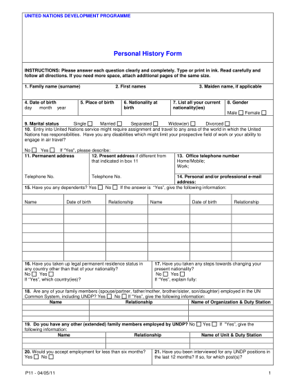 personal-history-p11-form