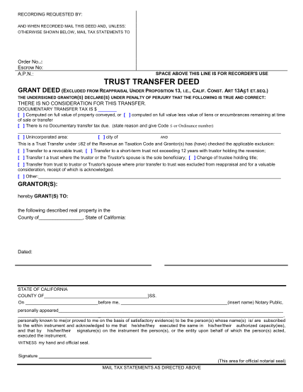 assignment of promissory note to trust form
