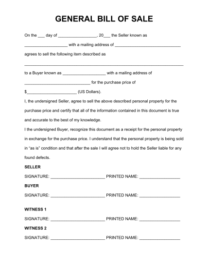 property-bill-of-sale-template