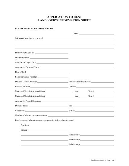 24 Simple Rental Application Form Free To Edit Download And Print Cocodoc 1734