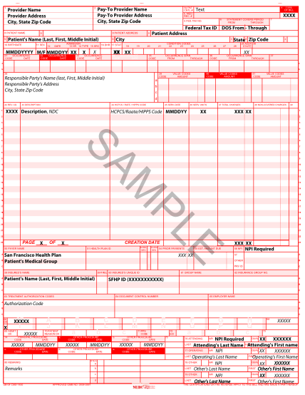 Free Fillable And Printable Ub 04 Claim Form - Printable Forms Free Online