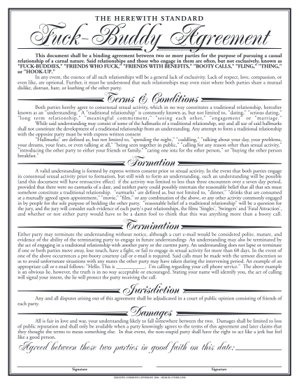 Friends with benefits application form
