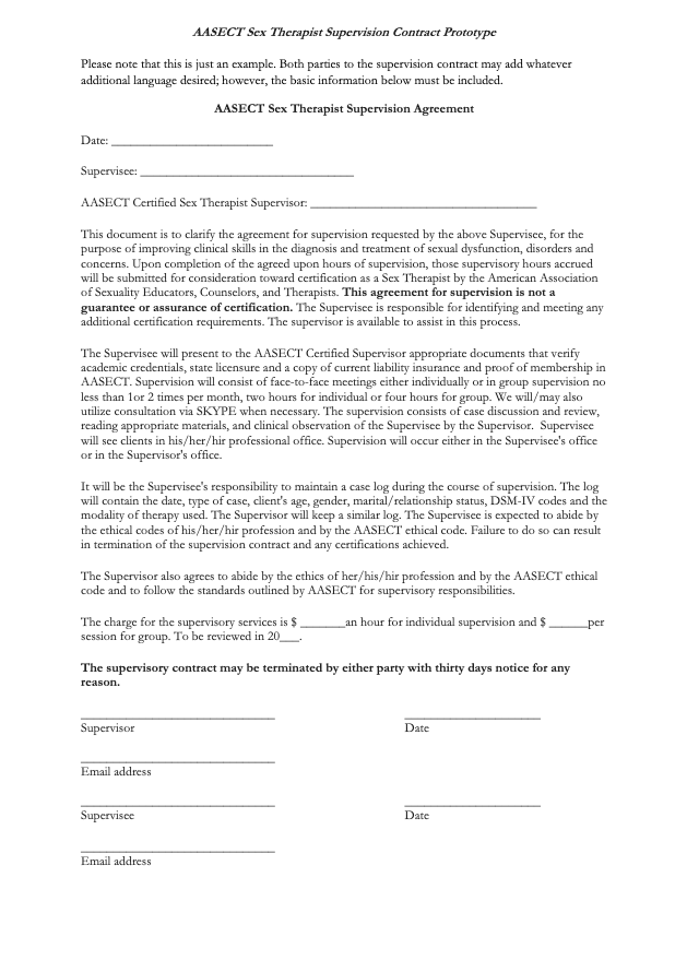 Sexual Consent (Contract) Form