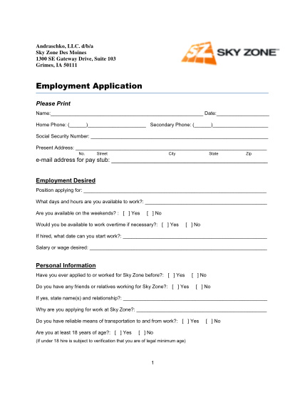 sky-zone-job-application