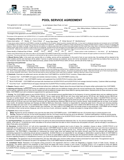 swimming-pool-service-agreement