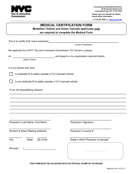 tlc-medical-certification-form