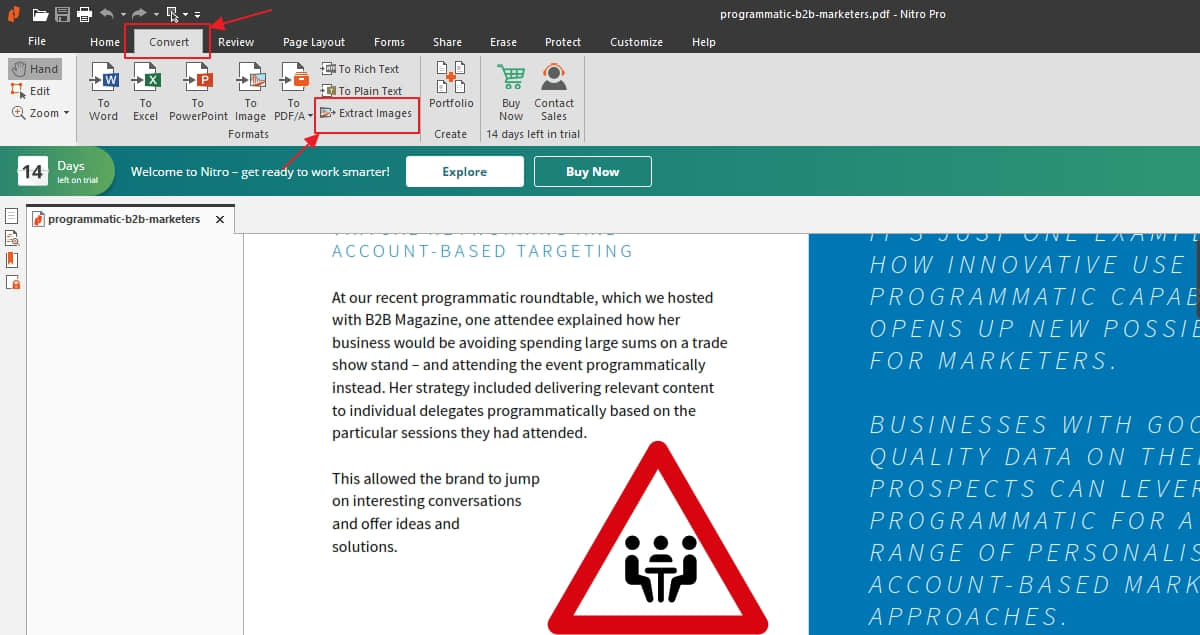Extract image from PDF on Nitro